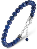 Lapis Lazuli Beaded Bracelet - Chain Fit - Maven Couture IncBeaded Bracelet