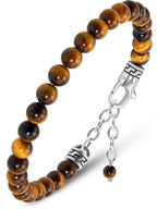 Tigers Eye Beaded Bracelet - Chain Fit - Maven Couture IncBeaded Bracelet