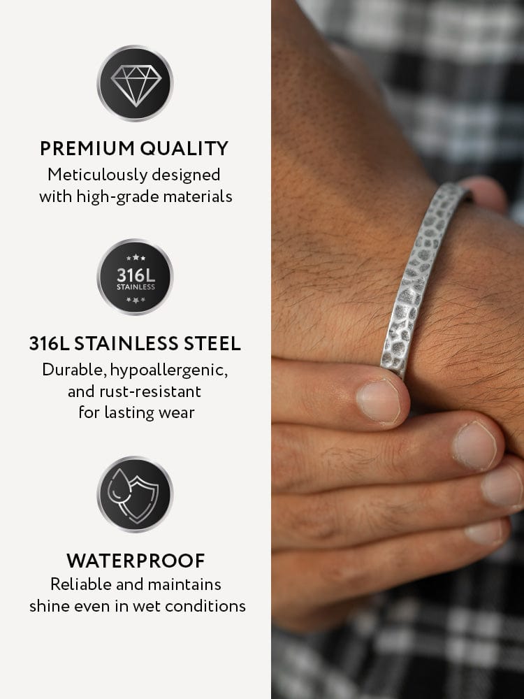 Oxidized Hammered Cuff Bracelet - Maven Couture IncCuff Bracelet
