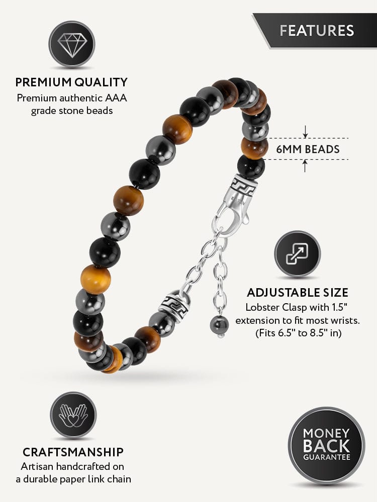 Triple Protection Beaded Bracelet - Chain Fit - Maven Couture IncBeaded Bracelet