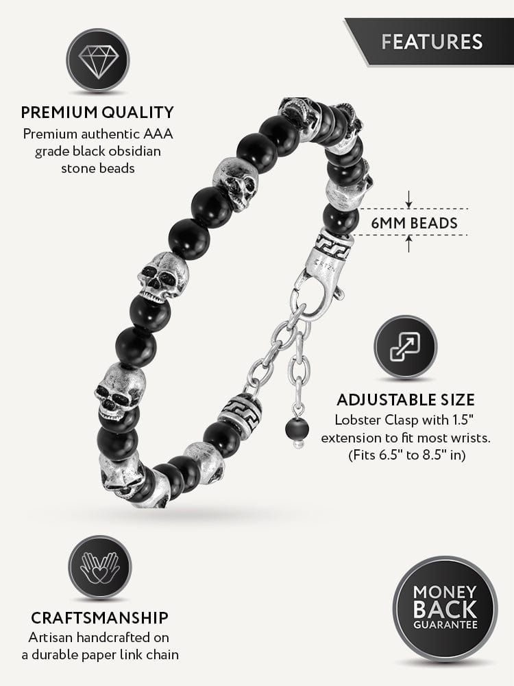 Skull Beaded Bracelet - Maven Couture IncBeaded Bracelet