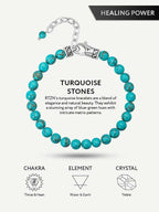 Turquoise Beaded Bracelet - Chain Fit - Maven Couture IncBeaded Bracelet