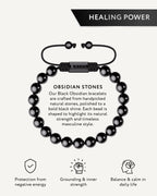 Black Obsidian Beaded Bracelet - Bali - Maven Couture IncBeaded Bracelet