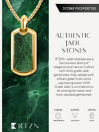 Jade Dog Tag Pendant Necklace - Maven Couture IncDog Tag Pendant