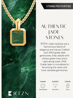 Square Jade Pendant Necklace - Maven Couture IncSquare Pendant
