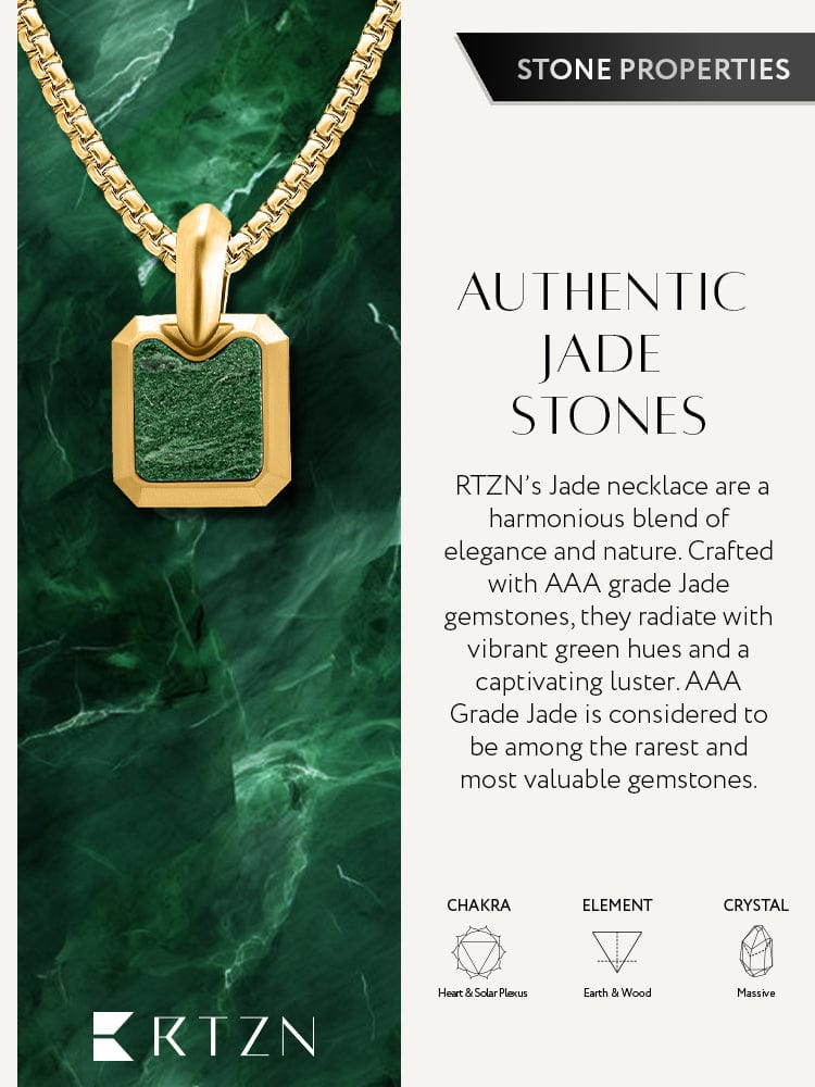 Square Jade Pendant Necklace - Maven Couture IncSquare Pendant