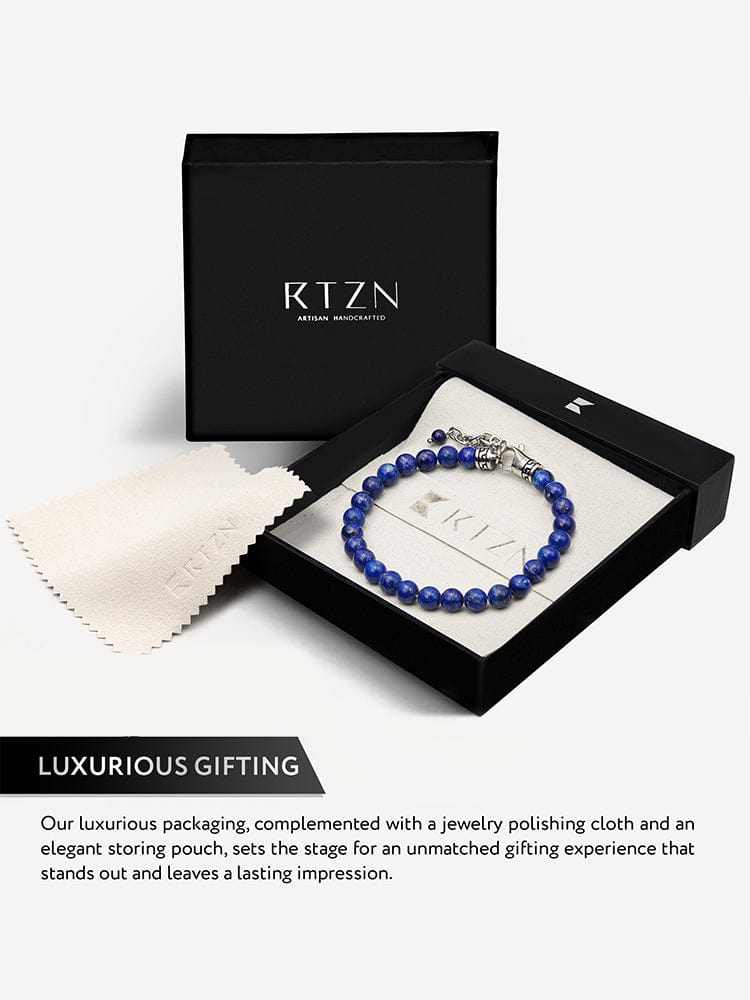 Lapis Lazuli Beaded Bracelet - Chain Fit - Maven Couture IncBeaded Bracelet