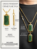 Jade Dog Tag Pendant Necklace - Maven Couture IncDog Tag Pendant