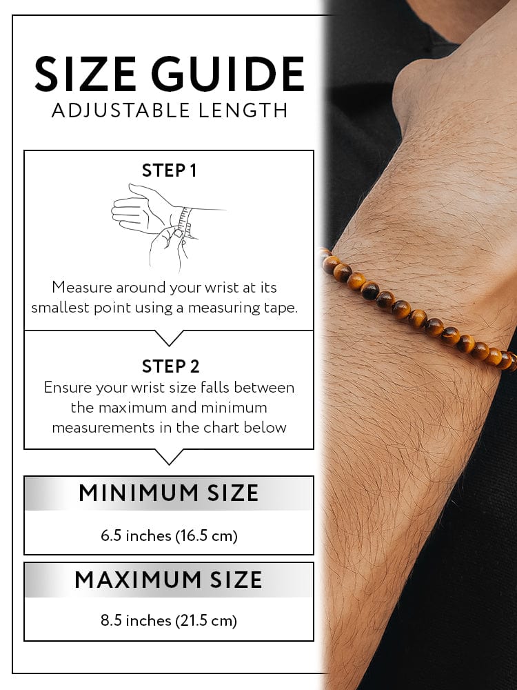 Tigers Eye Beaded Bracelet - Chain Fit - Maven Couture IncBeaded Bracelet