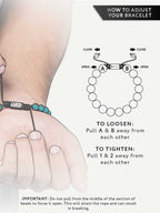 Turquoise & Silver Charms Beaded Bracelet - Native - Maven Couture IncBeaded Bracelet