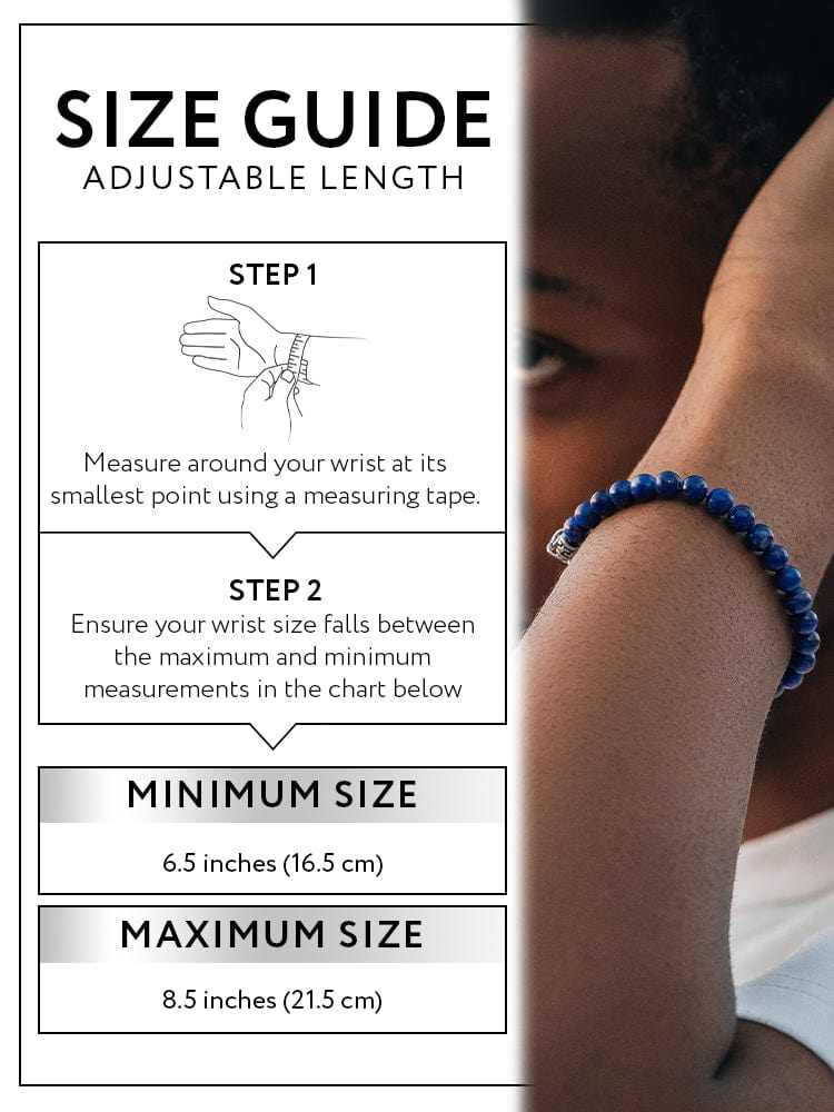 Lapis Lazuli Beaded Bracelet - Chain Fit - Maven Couture IncBeaded Bracelet