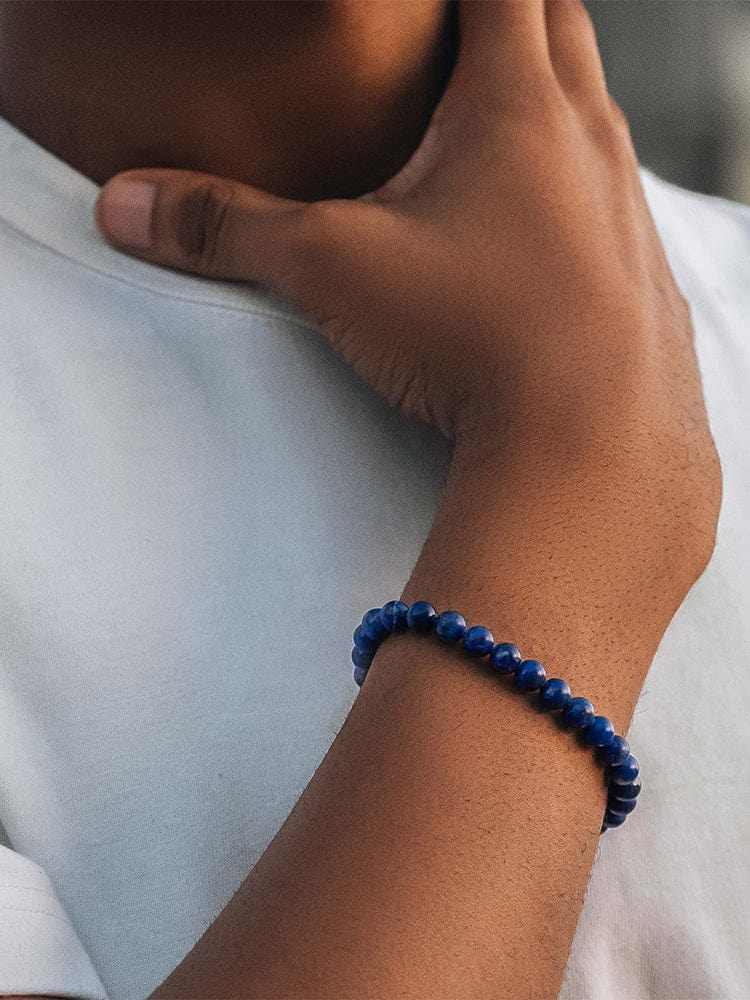 Lapis Lazuli Beaded Bracelet - Chain Fit - Maven Couture IncBeaded Bracelet
