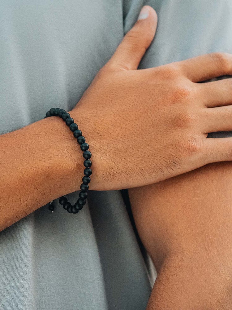 Black Onyx Beaded Bracelet - Chain Fit - Maven Couture IncBeaded Bracelet