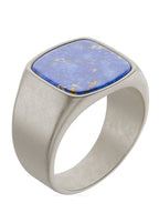 Lapis Lazuli Cushion Signet Ring - Maven Couture IncRings
