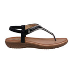 Women's Lori Black Embellished Flat Sandals - Maven Couture IncFlat Sandals