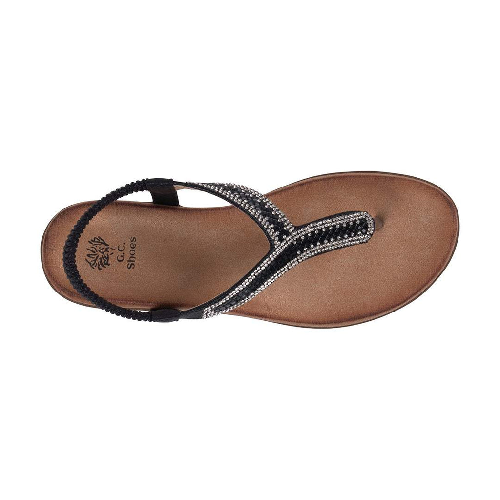 Women's Lori Black Embellished Flat Sandals - Maven Couture IncFlat Sandals