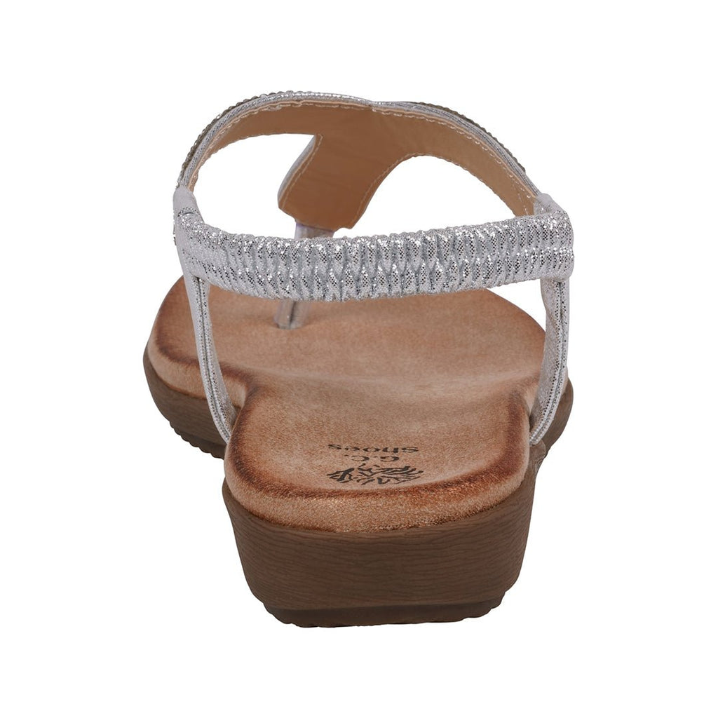 Women's Lori Silver Embellished Flat Sandals - Maven Couture IncFlat Sandals