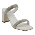 Luella White Embellished Double Band Heeled Sandals - Maven Couture IncHeeled Sandals