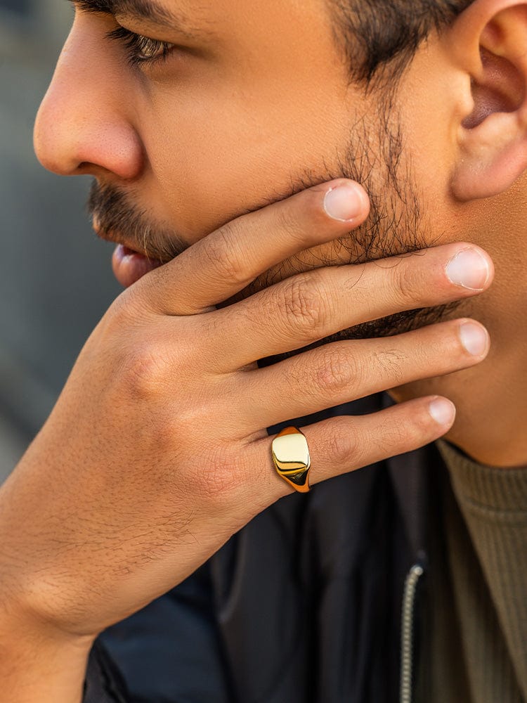 Square Signet Rings (Gold) - Maven Couture IncRings