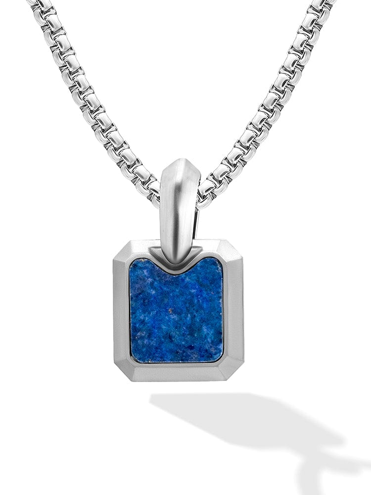 Lapis Lazuli Square Pendant Necklace - Maven Couture IncSquare Pendant