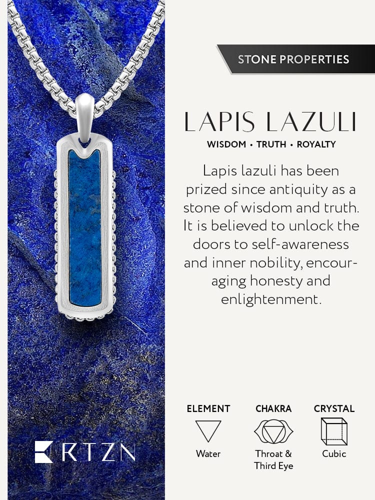 Lapis Lazuli Column Pendant Necklace - Maven Couture IncColumn Pendant