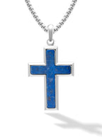 Lapis Lazuli Cross Pendant Necklace - Maven Couture IncCross Pendant