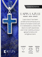Lapis Lazuli Cross Pendant Necklace - Maven Couture IncCross Pendant