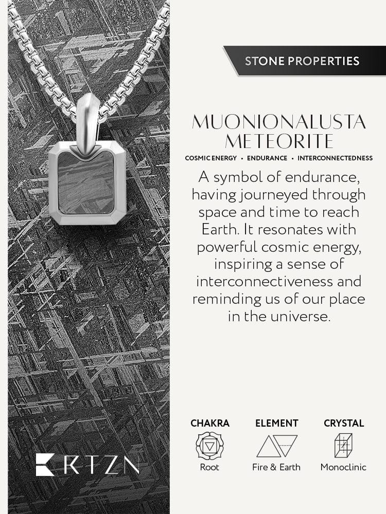 Meteorite Square Pendant Necklace - Maven Couture IncSquare Pendant