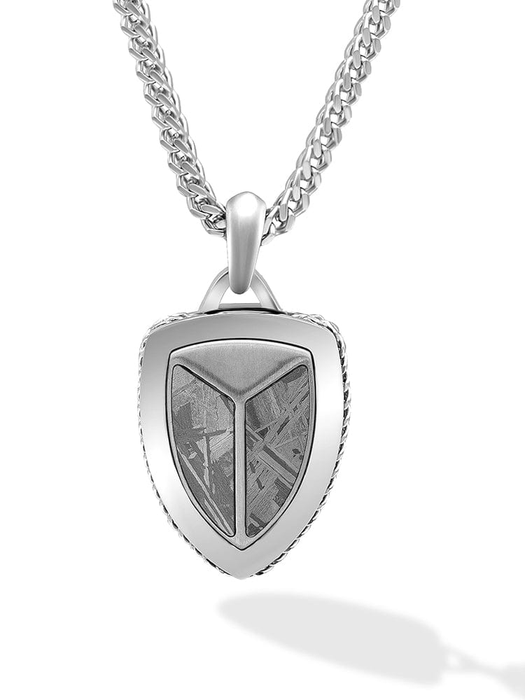 Meteorite Shield Pendant Necklace - Maven Couture IncShield Pendant