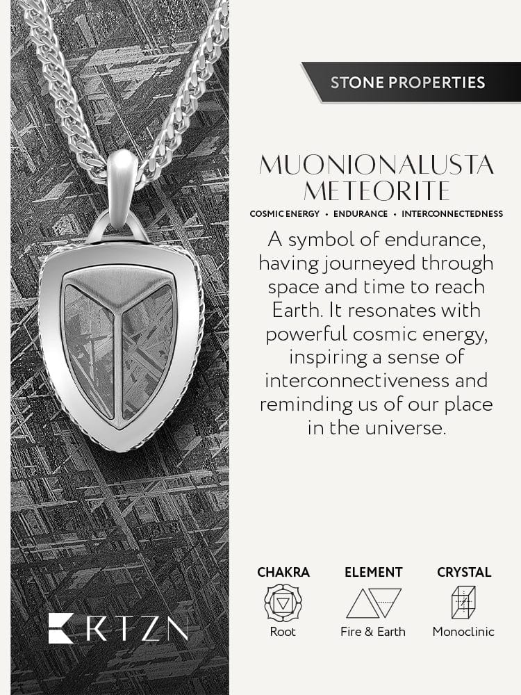 Meteorite Shield Pendant Necklace - Maven Couture IncShield Pendant