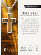 Tiger Eye Cross Pendant Necklace - Maven Couture IncCross Pendant