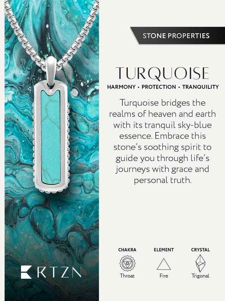 Turquoise Column Pendant Necklace - Maven Couture IncColumn Pendant