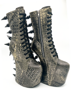 Prehistoric Gold Platform Boot