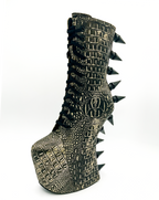 Prehistoric Gold Platform Boot