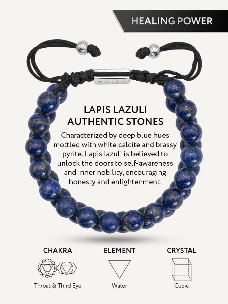 Men’s Blue Lapis Lazuli Beaded Bracelet Morocco - Maven Couture IncBeaded Bracelet