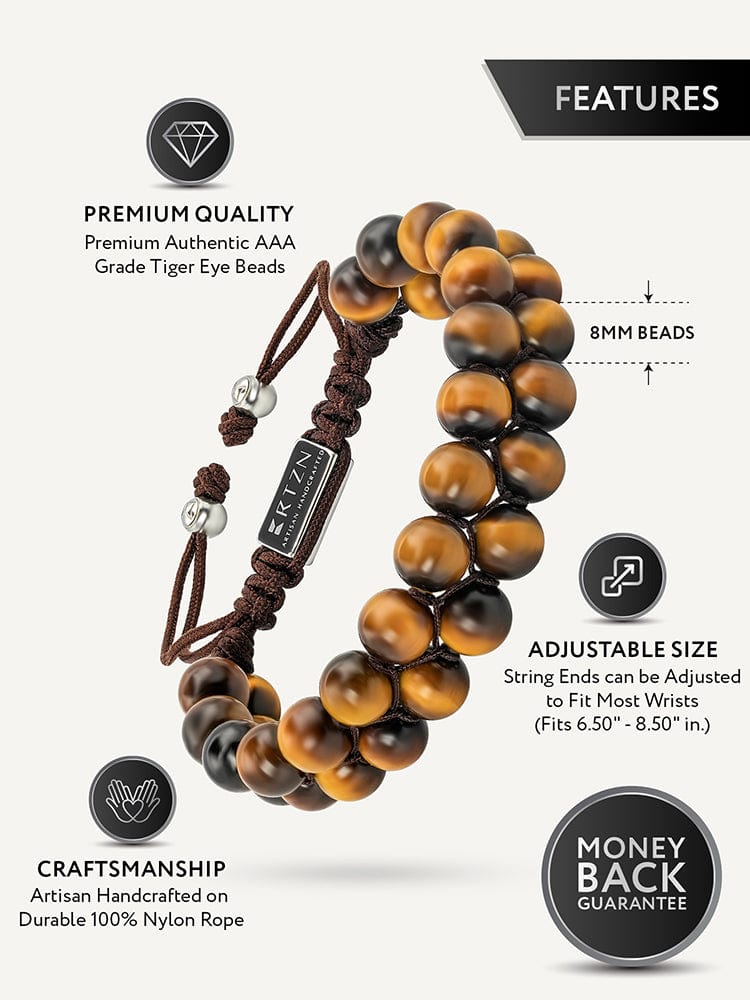 Tigers Eye Beaded Bracelet - Morocco - Maven Couture IncBeaded Bracelet