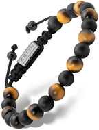 Tiger Eye & Black Onyx Beaded Bracelet - Tulum - Maven Couture IncBeaded Bracelet