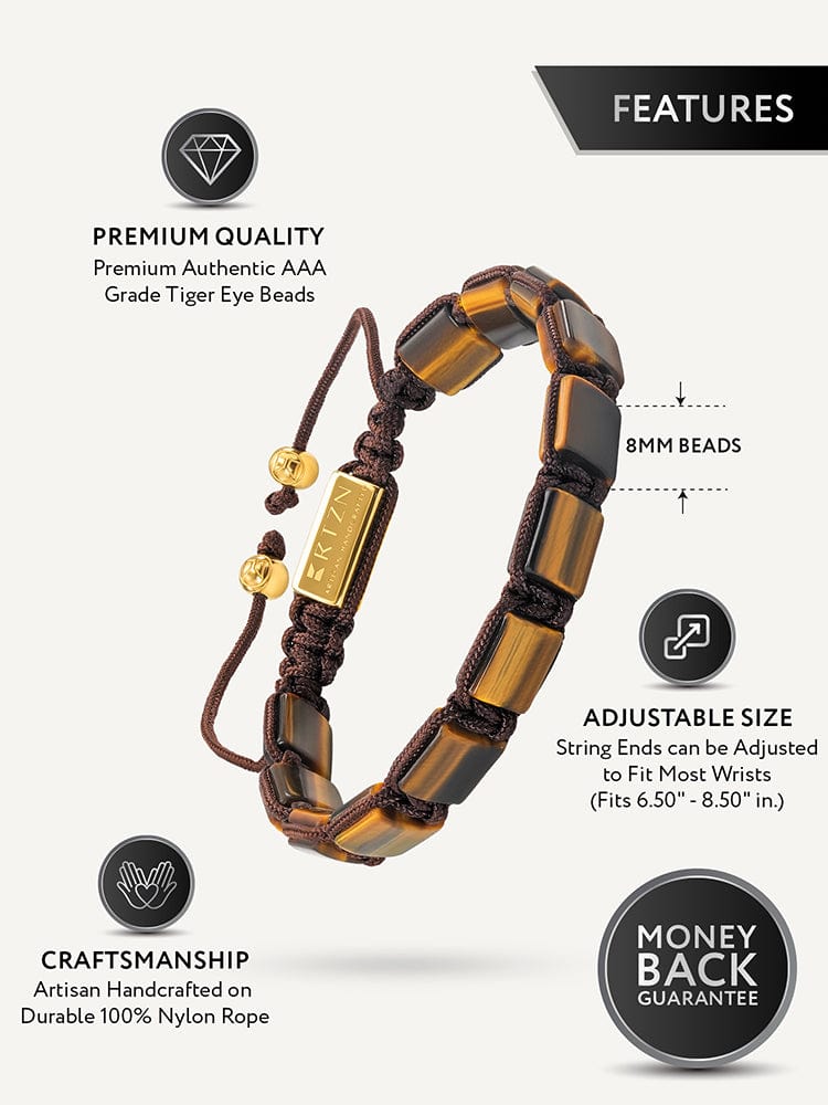 Tigers Eye Beaded Bracelet - Havana - Maven Couture IncBeaded Bracelet