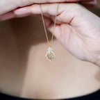 Natural 2 Carat Ethiopian Opal Vintage Necklace with Diamond