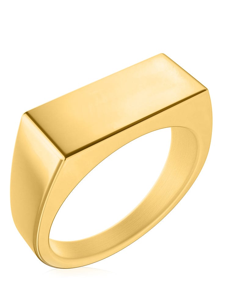 Rectangle Signet Rings (Gold) - Maven Couture IncRings