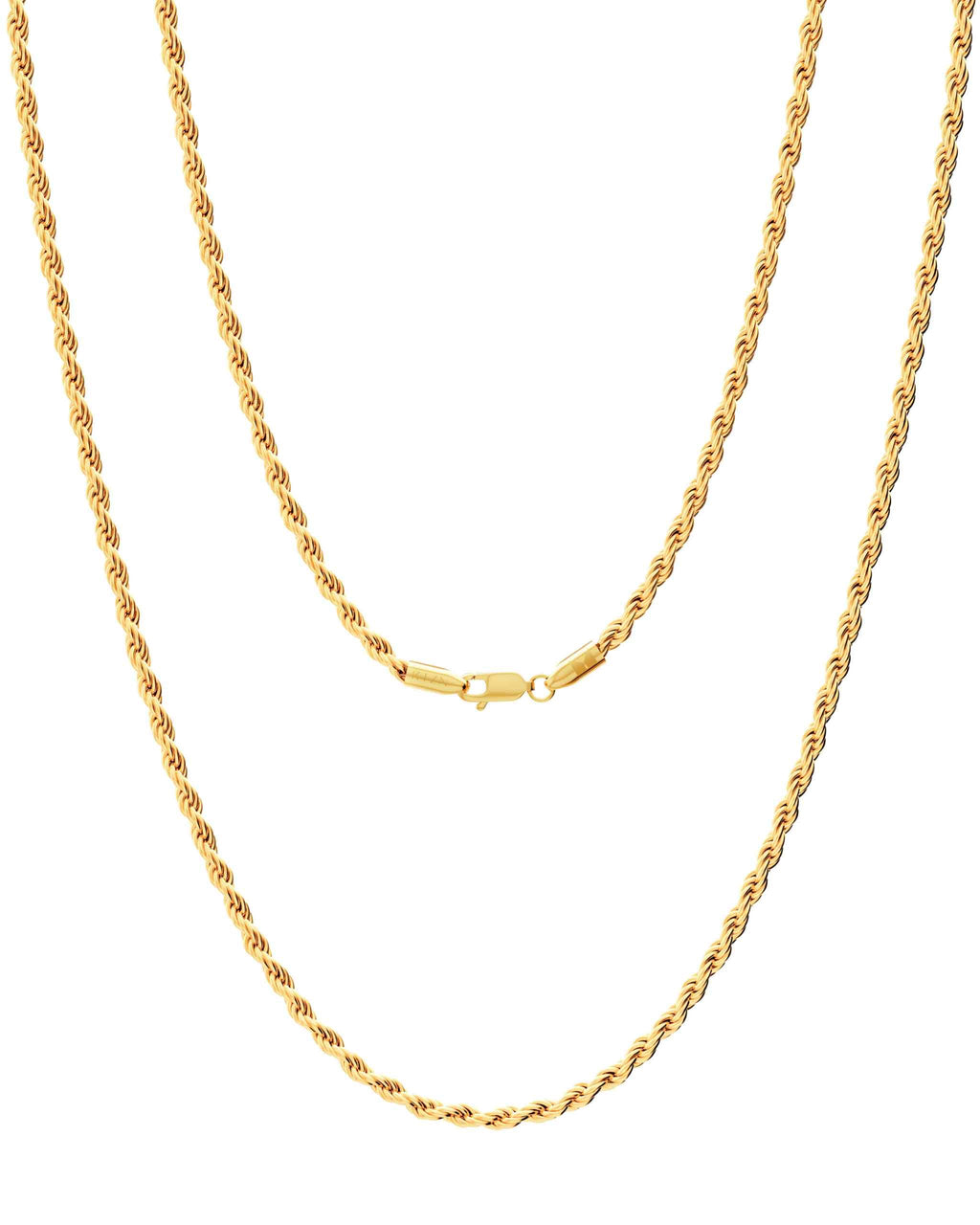 Gold Rope Chain (3mm) - Maven Couture IncNecklace