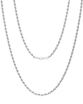 Silver Rope Chain (3mm) - Maven Couture IncNecklace