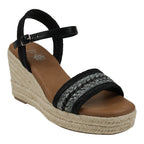 Solene Black Slingback Espadrille Wedge Sandals - Maven Couture IncWedge Sandals