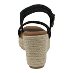Solene Black Slingback Espadrille Wedge Sandals - Maven Couture IncWedge Sandals