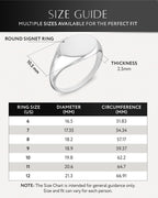 Silver Round Signet Rings (Polished) - Maven Couture IncRings