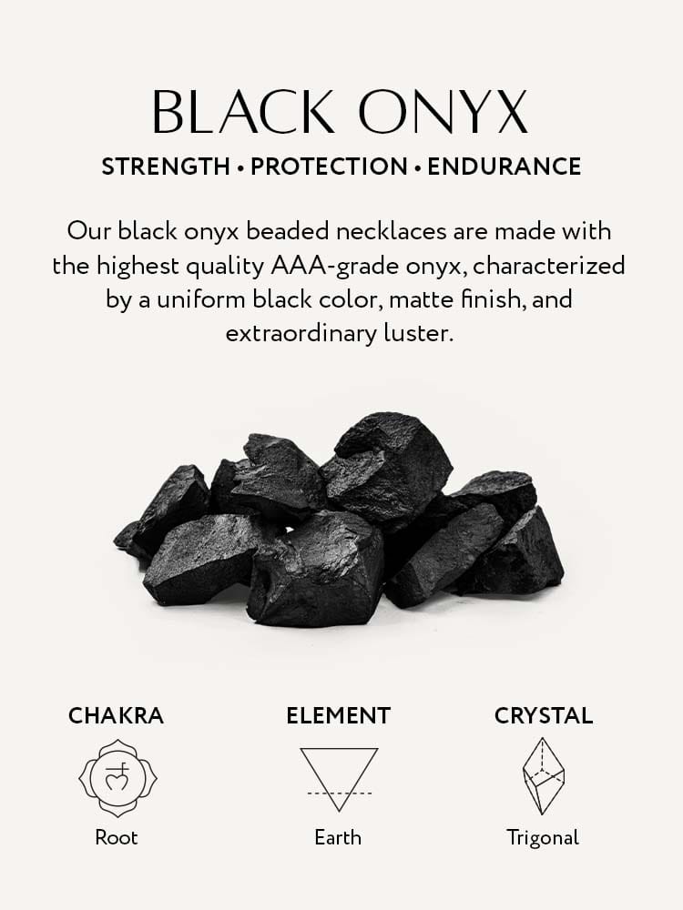 Black Onyx Beaded Necklace - Maven Couture IncNecklace