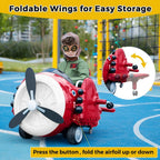 TOBBI 12V Electric Kids Ride-On Toy Airplane