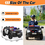 TOBBI 12V Electric Kids Ride On Toy Police Car