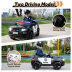 TOBBI 12V Electric Kids Ride On Toy Police Car