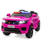 TOBBI 12V Electric Kids Ride On Toy Police Car